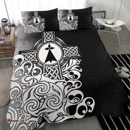 Brittany Celtic Bedding Set Bretagne Stoat Ermine With Celtic Cross