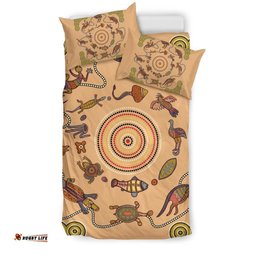 Aboriginal Bedding Sets, Kangaroo Turtle Crocodile Australian Animals