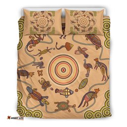 Aboriginal Bedding Sets, Kangaroo Turtle Crocodile Australian Animals