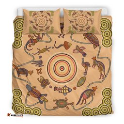 Aboriginal Bedding Sets, Kangaroo Turtle Crocodile Australian Animals