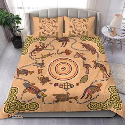 Aboriginal Bedding Sets, Kangaroo Turtle Crocodile Australian Animals