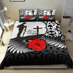 Custom ANZAC Day Poppy Remembrance Bedding Set