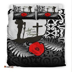 Custom ANZAC Day Poppy Remembrance Bedding Set