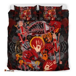 Custom Aboriginal Bedding Set Indigenous Fish Hand Art