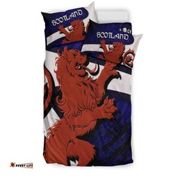 Scotland Celtic Bedding Set Scottish Lion and Thistle Pattern Brush