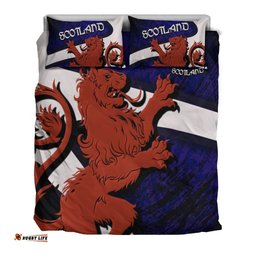 Scotland Celtic Bedding Set Scottish Lion and Thistle Pattern Brush