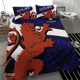 Scotland Celtic Bedding Set Scottish Lion and Thistle Pattern Brush