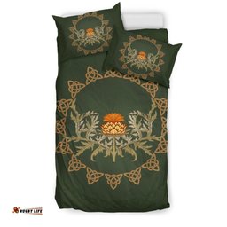 Scotland Bedding Set Thistle Flowers And Celtic Knots 02