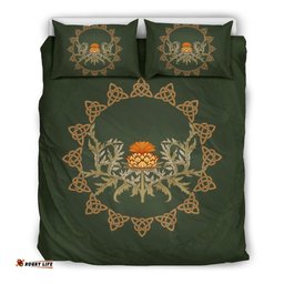 Scotland Bedding Set Thistle Flowers And Celtic Knots 02