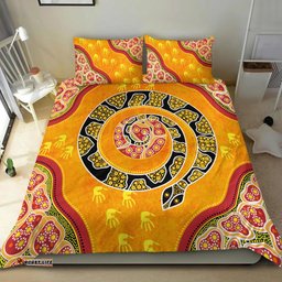Bedding Set Aboriginal Unique Style Snake Orange Color 2021