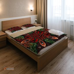 Australia Aboriginal Bedding Set Indigenous Leaf Ver 1