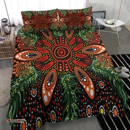 Australia Aboriginal Bedding Set Indigenous Leaf Ver 1
