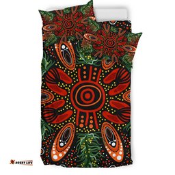 Australia Aboriginal Bedding Set Indigenous Leaf Ver 1