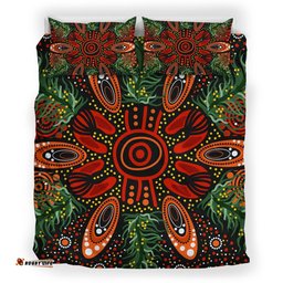 Australia Aboriginal Bedding Set Indigenous Leaf Ver 1
