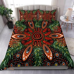 Australia Aboriginal Bedding Set Indigenous Leaf Ver 1