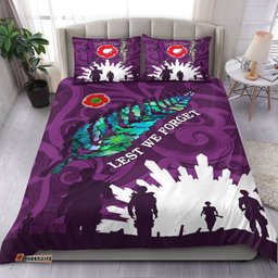 New Zealand ANZAC Walking In The Sun Purple Bedding Set