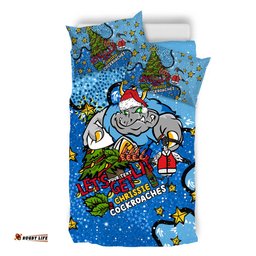 New South Wales Cockroaches Christmas Custom Bedding Set - Let's Get Lit Chrisse Pressie Bedding Set