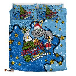 New South Wales Cockroaches Christmas Custom Bedding Set - Let's Get Lit Chrisse Pressie Bedding Set