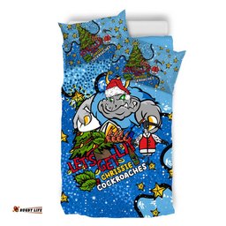 New South Wales Cockroaches Christmas Custom Bedding Set - Let's Get Lit Chrisse Pressie Bedding Set