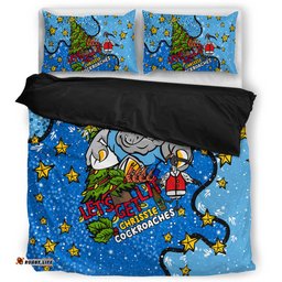 New South Wales Cockroaches Christmas Custom Bedding Set - Let's Get Lit Chrisse Pressie Bedding Set
