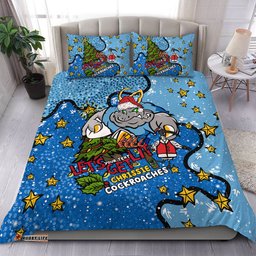 New South Wales Cockroaches Christmas Custom Bedding Set - Let's Get Lit Chrisse Pressie Bedding Set