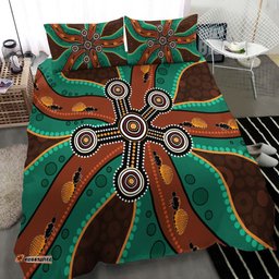 Aboriginal Bedding Set Aboriginal Dot Painting Depicting Honey Ants