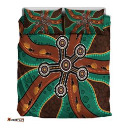 Aboriginal Bedding Set Aboriginal Dot Painting Depicting Honey Ants