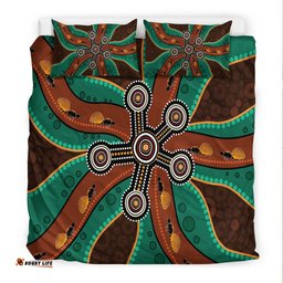 Aboriginal Bedding Set Aboriginal Dot Painting Depicting Honey Ants