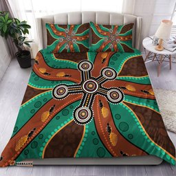 Aboriginal Bedding Set Aboriginal Dot Painting Depicting Honey Ants