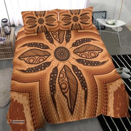 Australia Aboriginal Bedding Set Indigenous Leaf Ver 2