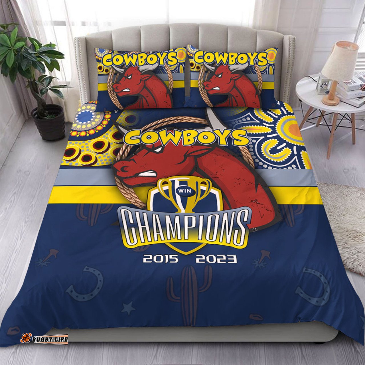 North Queensland Cowboys Bedding Set Talent Win Games But Teamwork And Intelligence Win Championships With Aboriginal Style