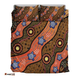 Bedding Set Aboriginal Dot Unique Style Turtle