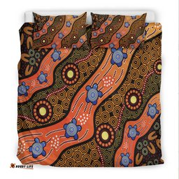 Bedding Set Aboriginal Dot Unique Style Turtle