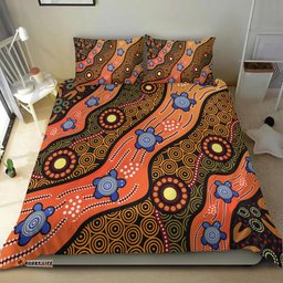 Bedding Set Aboriginal Dot Unique Style Turtle