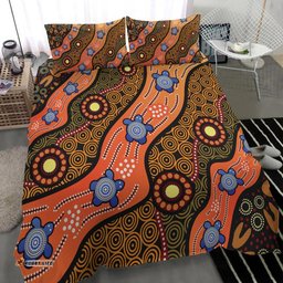 Bedding Set Aboriginal Dot Unique Style Turtle