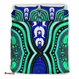 Torres Strait Bedding Set Torres Strait Symbol And Aboriginal Patterns