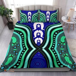 Torres Strait Bedding Set Torres Strait Symbol And Aboriginal Patterns