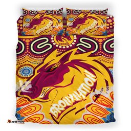 Brisbane Broncos Custom Bedding Set - Indigenous Super Bronxnation Bedding Set