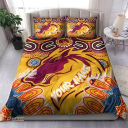 Brisbane Broncos Custom Bedding Set - Indigenous Super Bronxnation Bedding Set