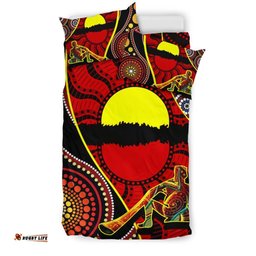 Bedding Set Australia Aboriginal Dots With Didgeridoo