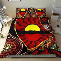 Bedding Set Australia Aboriginal Dots With Didgeridoo