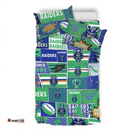 Canberra Raiders Bedding Set - Team Of Us Die Hard Fan Supporters Comic Style