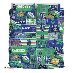 Canberra Raiders Bedding Set - Team Of Us Die Hard Fan Supporters Comic Style