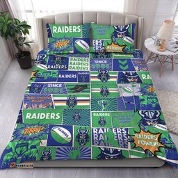 Canberra Raiders Bedding Set - Team Of Us Die Hard Fan Supporters Comic Style