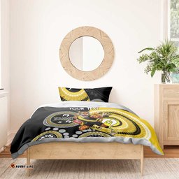 Custom AFL Richmond NAIDOC Week Bedding Set Keep The Fire Burning Indigenous Art