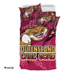 Queensland Cane Toads Custom Bedding Set - Team With Dot And Star Patterns For Tough Fan Bedding Set