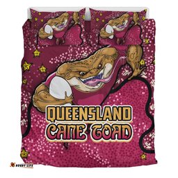 Queensland Cane Toads Custom Bedding Set - Team With Dot And Star Patterns For Tough Fan Bedding Set