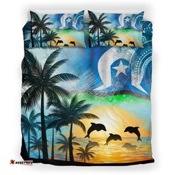 Australia Aboriginal Bedding Set Torres And Coconut Palms