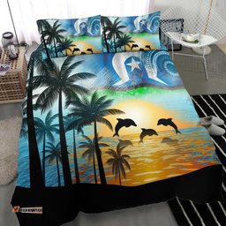 Australia Aboriginal Bedding Set Torres And Coconut Palms
