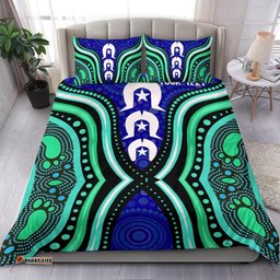 Torres Strait Personalised Bedding Set Torres Strait Symbol And Aboriginal Patterns